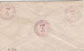 US Connecticut, Seymour 433 on Registered Fancy Cancel Cover